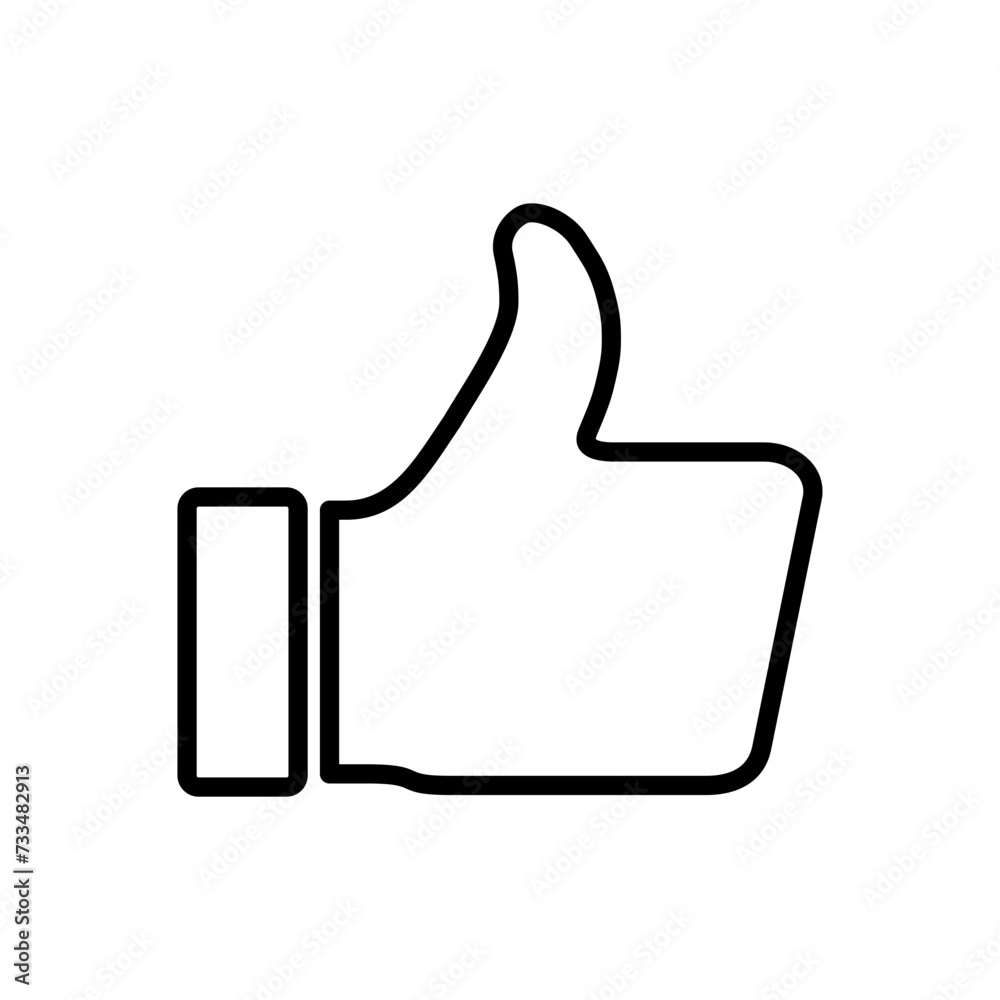 Thumbs up icon vector. Hand like. Like icon vector. Thumbs up icon vector. Hand like. Like icon vector.