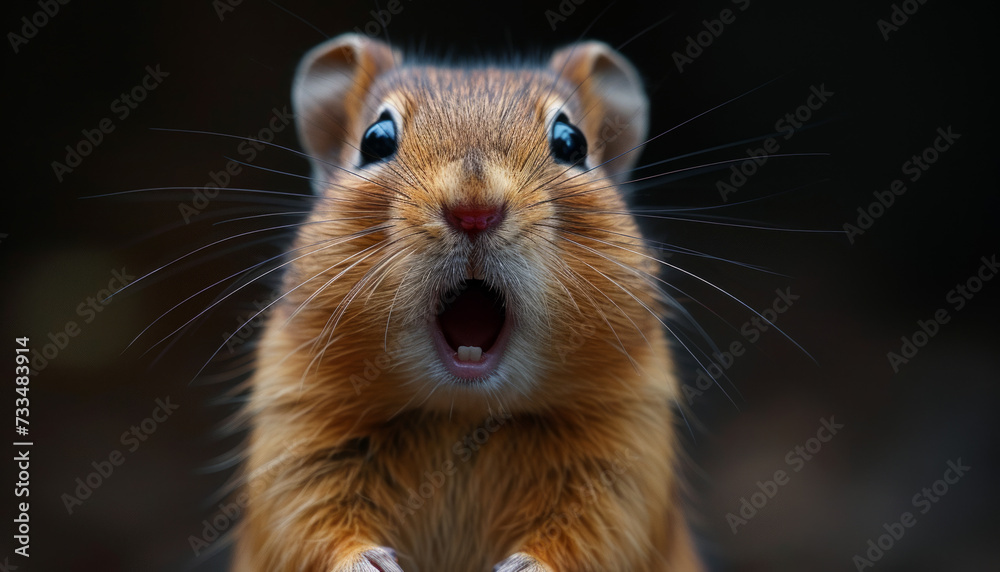 Astonished Mouse Open-Mouthed in Surprise Astonished Mouse Open-Mouthed in Surprise