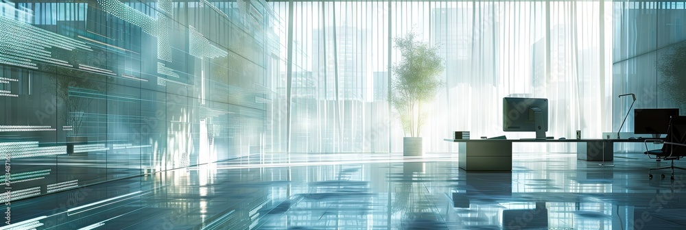 Fototapeta premium Business with digital data overlay for metaverse and virtual work concept