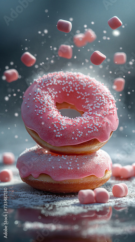 A Couple of Doughnuts on a Table © mattegg