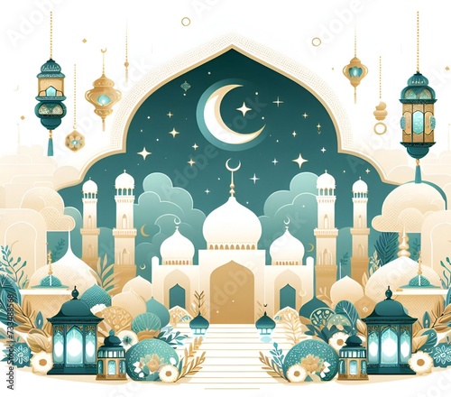 illustration of mosque