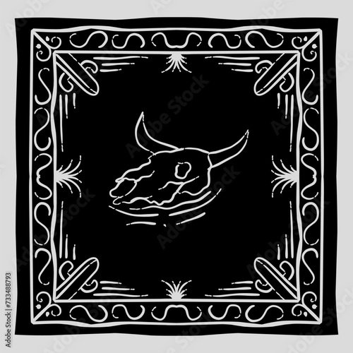 vector of bandana old western perfect for print, etc 