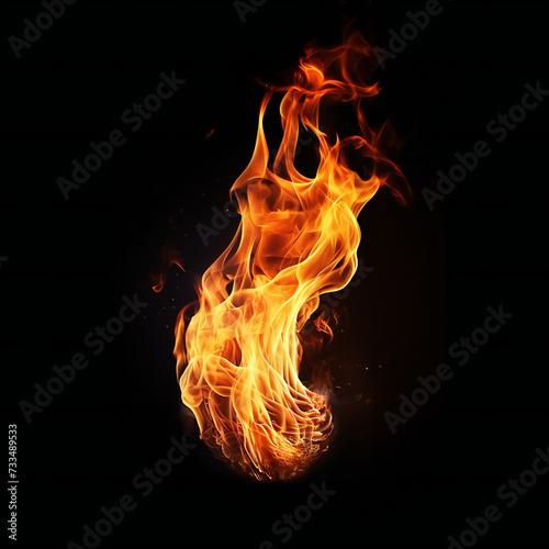Wallpaper Mural Fire embers particles over black background. Fire sparks element, dark background Torontodigital.ca