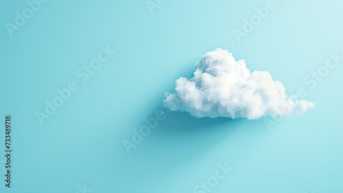 A fluffy white cloud on a clear blue sky