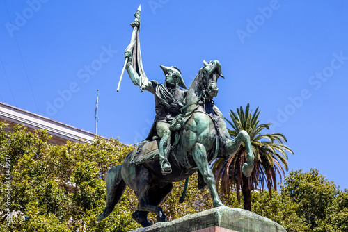 The Monument to General Belgranoin Plaza de Mayo, a public square in front of the Casa Rosada in Buenos Aires, Argentina. photo