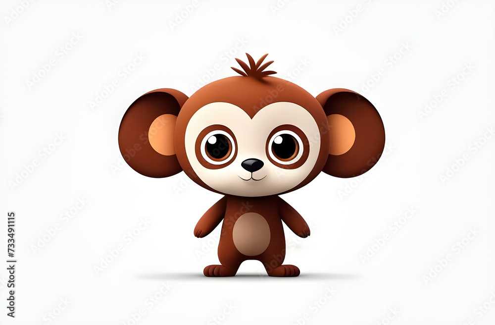 Obraz premium Cheburashka on a white background.