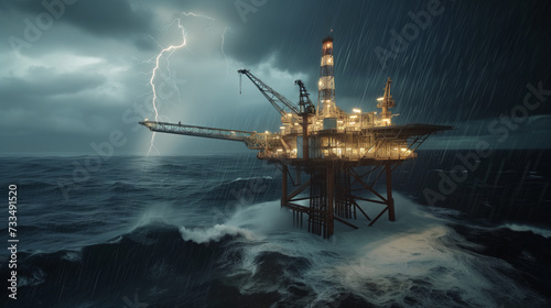 Oil rig on a sea © Mikolaj Niemczewski