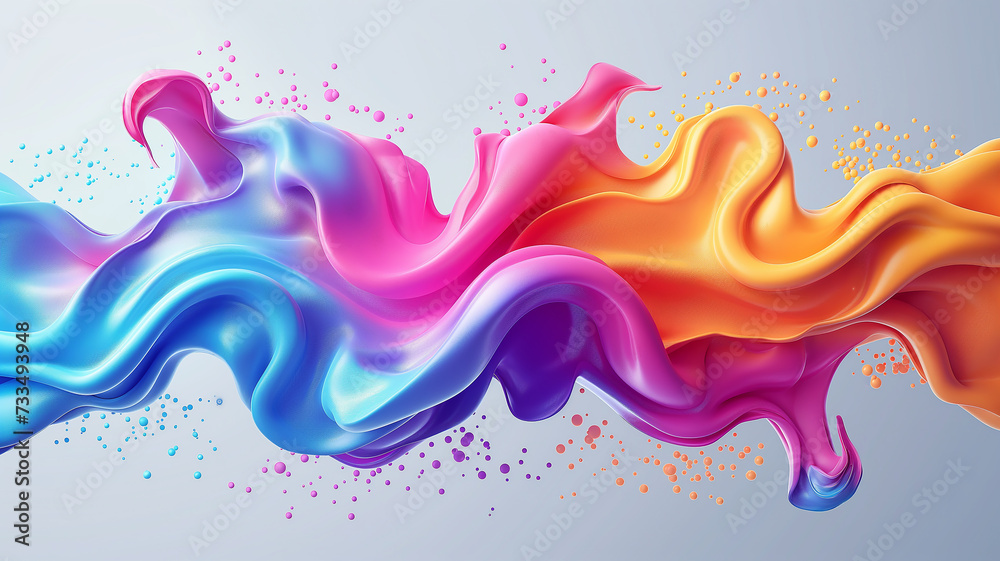 Abstract multi color fluid structure, background
