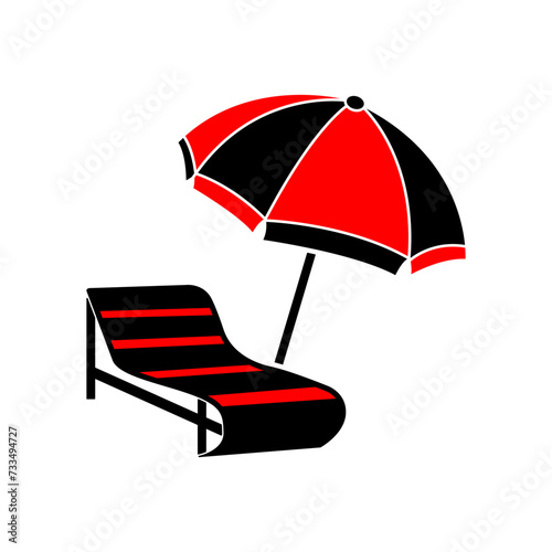 Umbrella and Bed