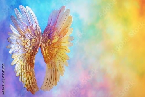 Call on your Guardian Angel for help with golden wings