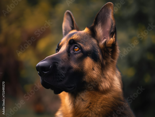 german shepherd dog. Generative AI 