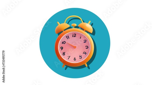 Alarm Clock Icon of nice animated for your videos easy to use with Transparent Background