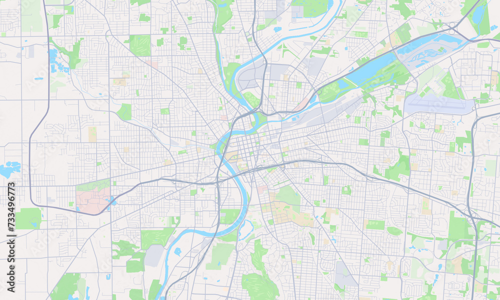Dayton Ohio Map, Detailed Map of Dayton Ohio