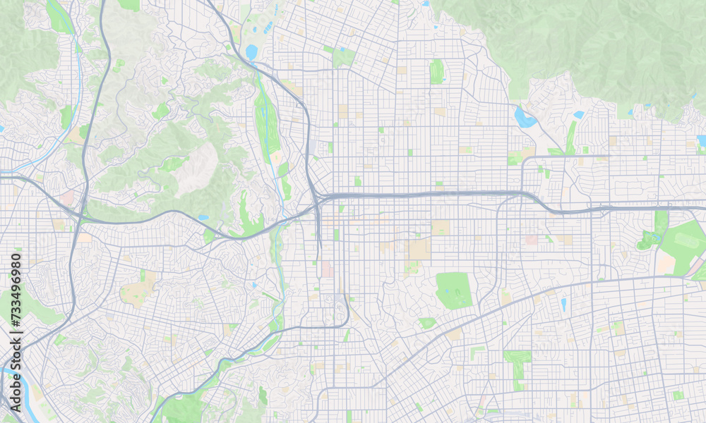 Pasadena California Map, Detailed Map of Pasadena California