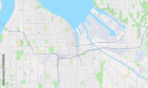 Tacoma Washington Map  Detailed Map of Tacoma Washington