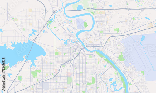 Shreveport Louisiana Map  Detailed Map of Shreveport Louisiana