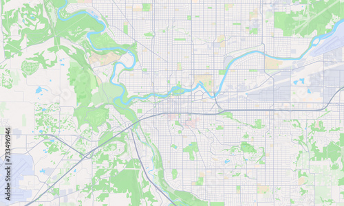 Spokane Washington Map, Detailed Map of Spokane Washington
