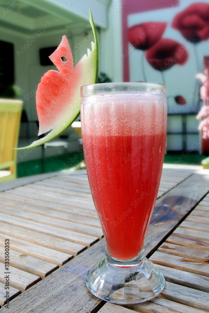 Watermelon Juice Drink with unique garnishes Watermelon Juice Drink with unique garnishes