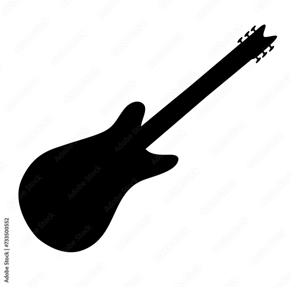 Silhouette Guitar Icon Vector Silhouette Guitar Icon Vector