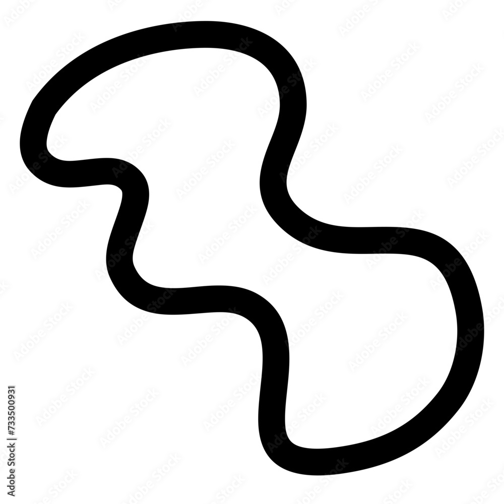 Line Organic Shape Vector Line Organic Shape Vector