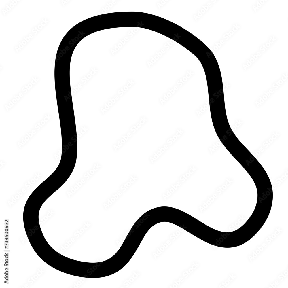 Line Organic Shape Vector Line Organic Shape Vector