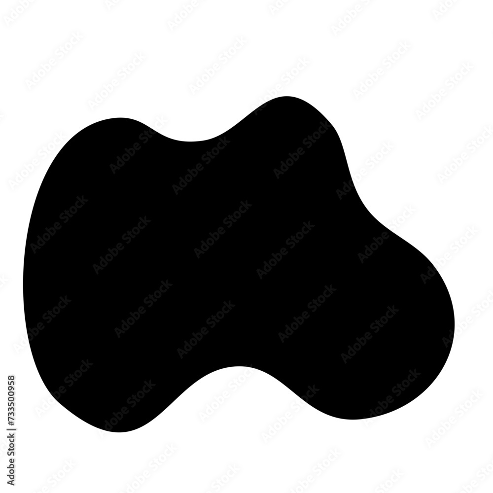 Black Organic Shape Vector Black Organic Shape Vector