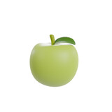 Tropical fruit 3d icon render clipart