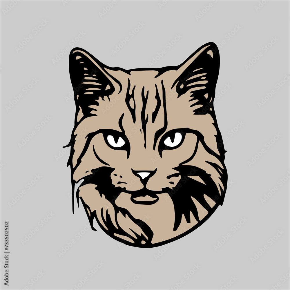 Fototapeta premium cute cat vector logo illustration