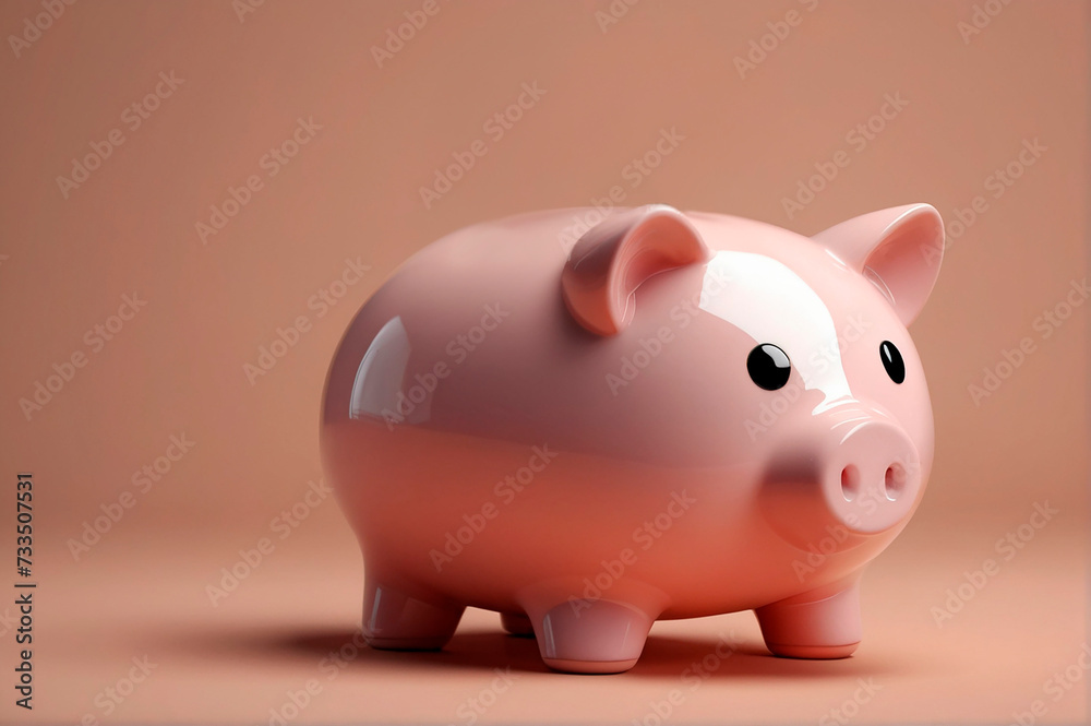 piggy bank and coins, generative ai piggy bank and coins, generative ai