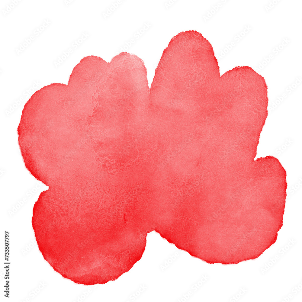 Red Abstract Shapes Decor