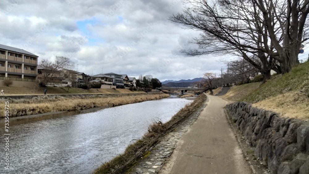 Kamogawa, river, Kyoto, Japan