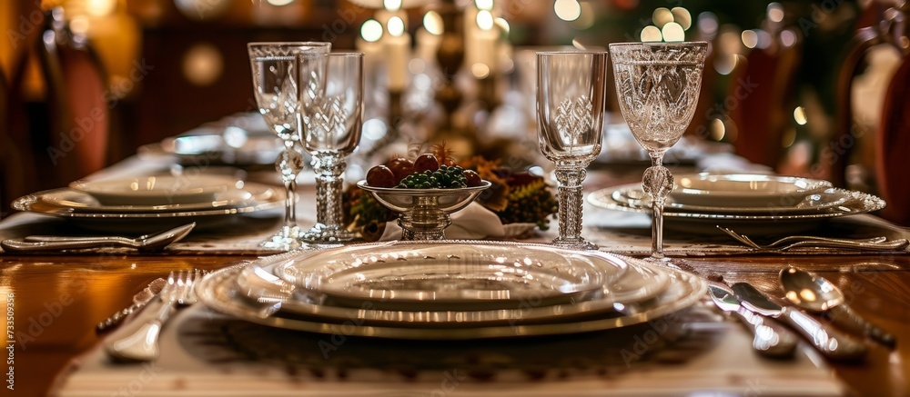 This Eye-Catching Photo Highlights the Elegant Table Setting in This Stunning Photo of a Table Setting