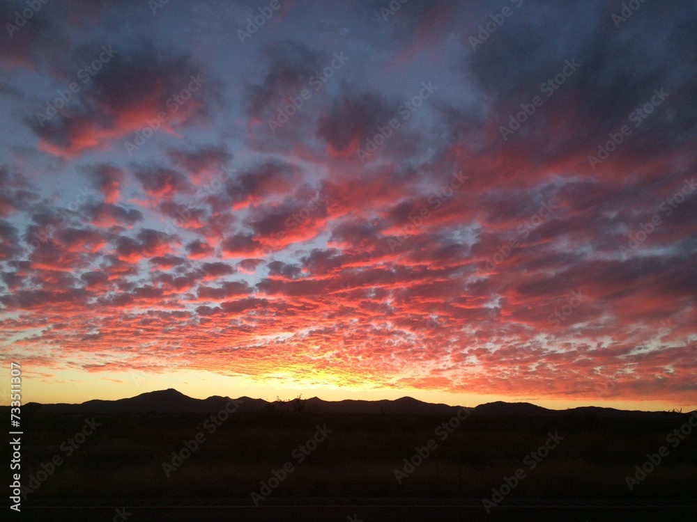Colorful Arizona Sunset Sky Clouds near Tucson Colorful Arizona Sunset Sky Clouds near Tucson