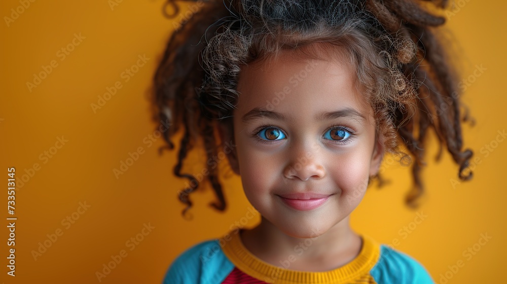 Positive kids of different races pose for a photo session, promoting ...