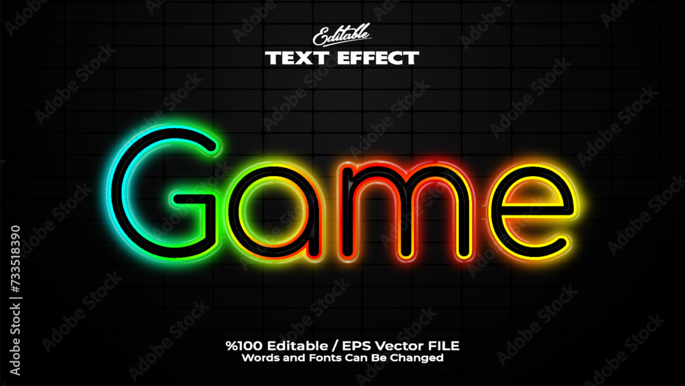 Editable Game Text Effect