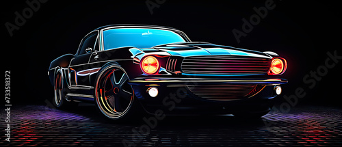 car, golden car, neon car, white car, black car, sports car wallpaper concept, new car launch, car, dark, sport, 350 DPI, ai generated