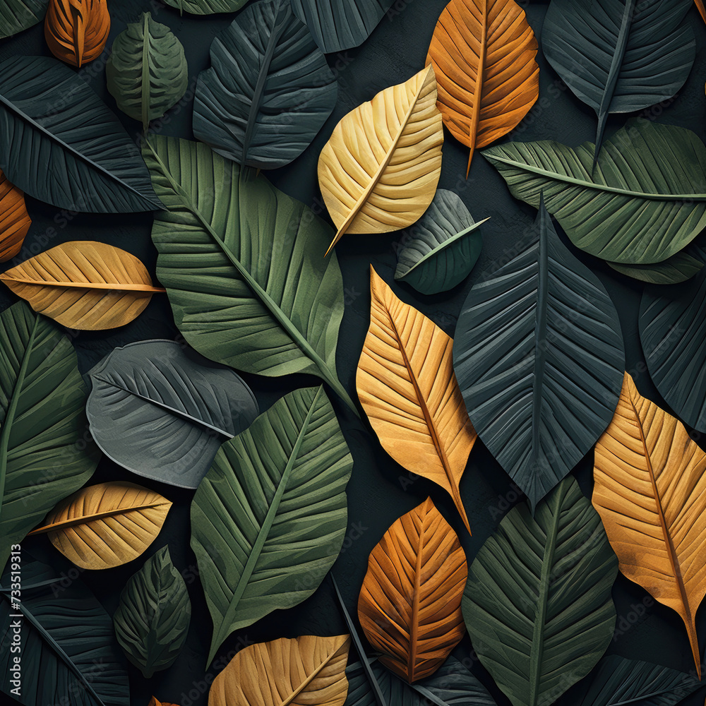 custom made wallpaper toronto digitalTropical leaf Wallpaper, Luxury nature leaves pattern design