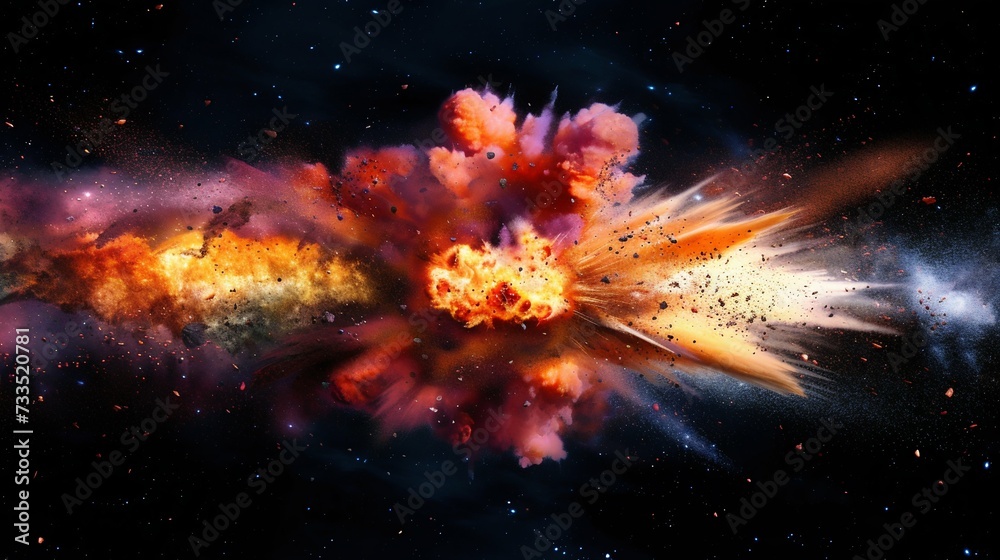 Cosmic Explosion in Outer Space. Generative ai Cosmic Explosion in Outer Space. Generative ai