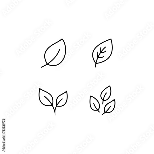 logo design vector abstract template modern symbol icon leaf logo