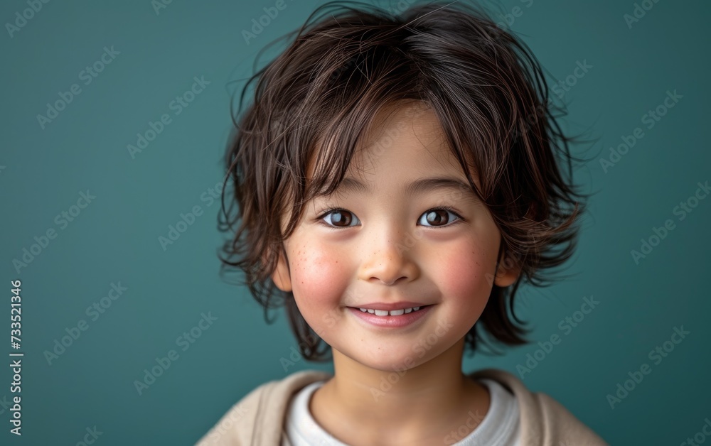 happy smiling asian kid in a professional studio background happy smiling asian kid in a professional studio background