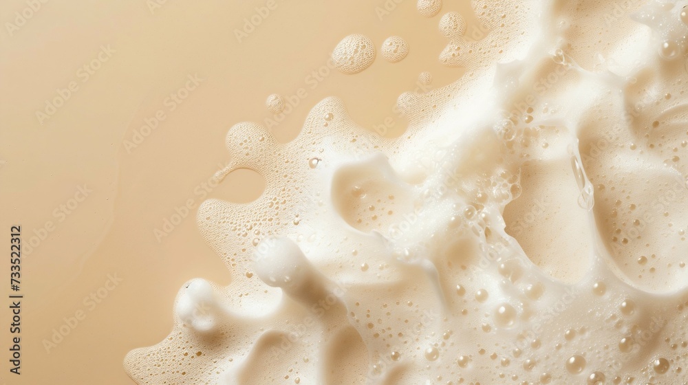 Beige Shampoo Foam Texture with Bubbles. Generative ai Beige Shampoo Foam Texture with Bubbles. Generative ai