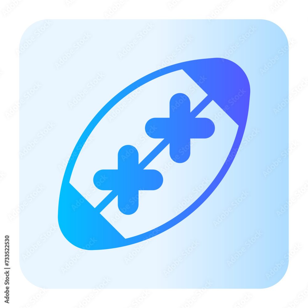 Obraz premium rugby gradient icon