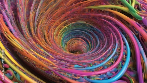 abstract colorful background _A psychedelic swirl of rainbow colors. Pink, orange, yellow, green, blue, and purple spiraling from 