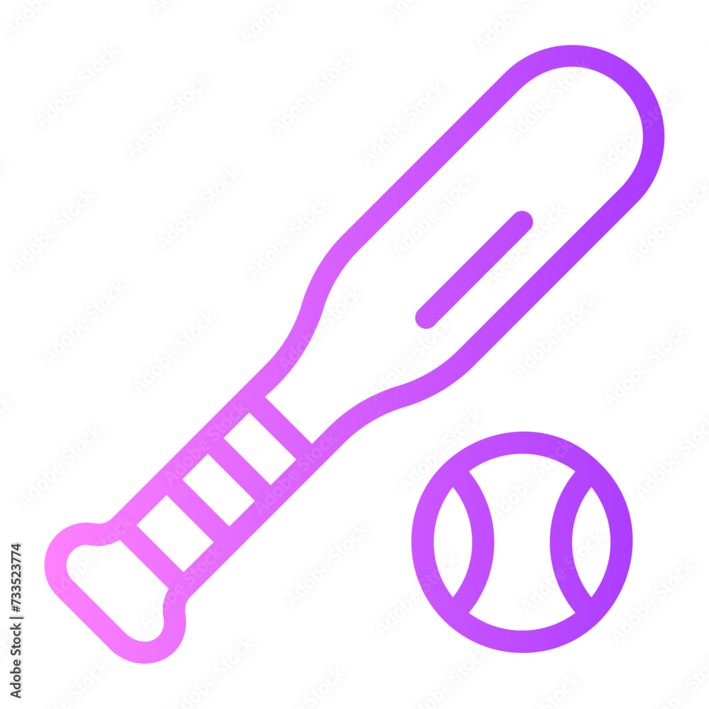 baseball gradient icon