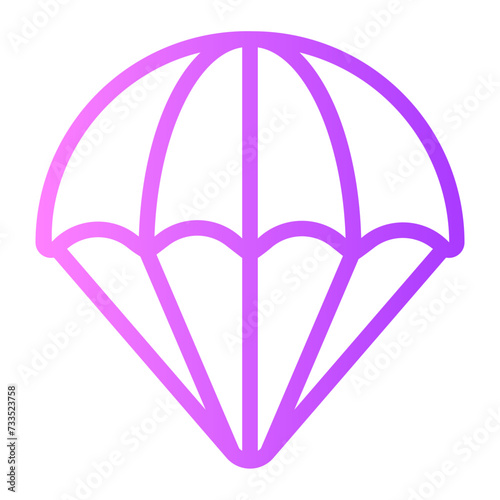 parachuting gradient icon
