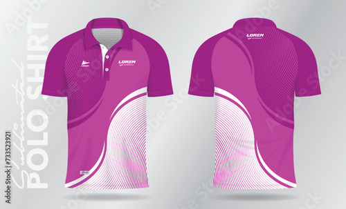 pink pattern and background for sublimation polo sport jersey template design