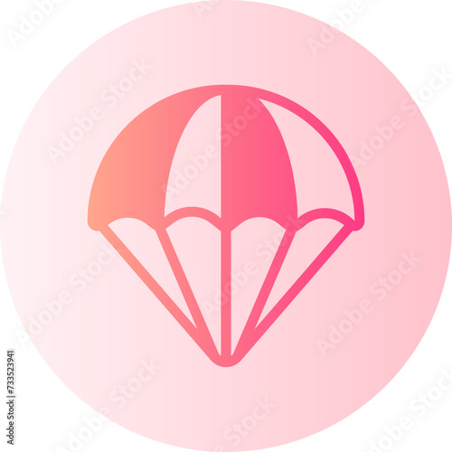 parachuting gradient icon