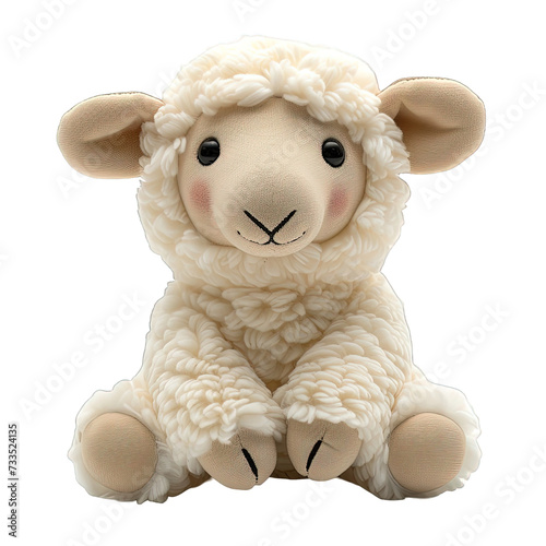 Sheep Plush Toy Isolated photo