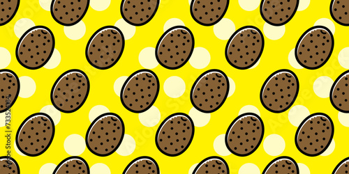 Kiwi illustration background. Seamless pattern. Vector. キウイのイラストパターン 背景素材