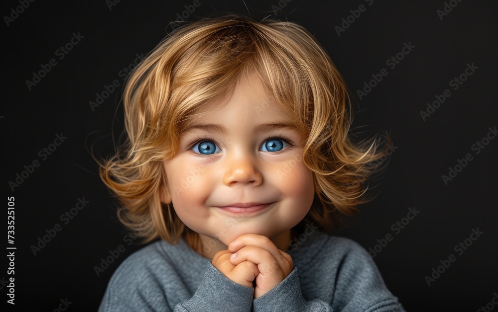 happy smiling caucasian kid portrait, professional studio background happy smiling caucasian kid portrait, professional studio background